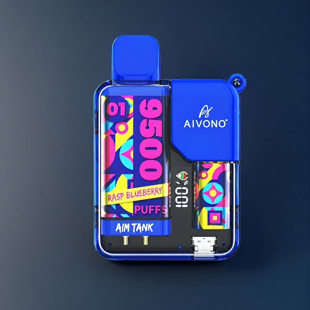 Aivono AIM-TANK 9500 Puffs Belgique Grossiste 18ml E-Liquid 650mAh Vape Framboise Myrtille