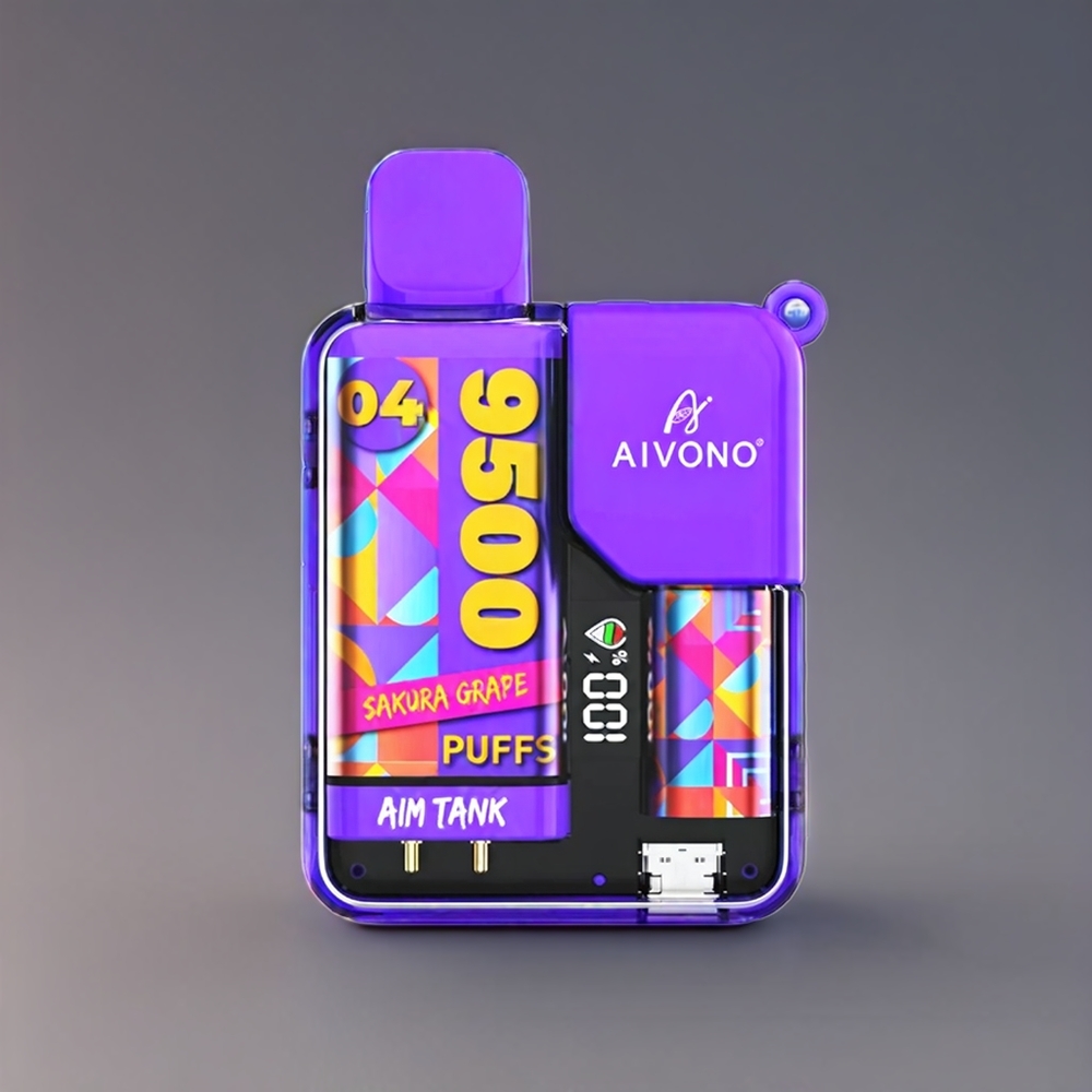 Aivono AIM-TANK 9500 Puffs Belgique Grossiste Vape Cerise Raisin 18ml 650mAh