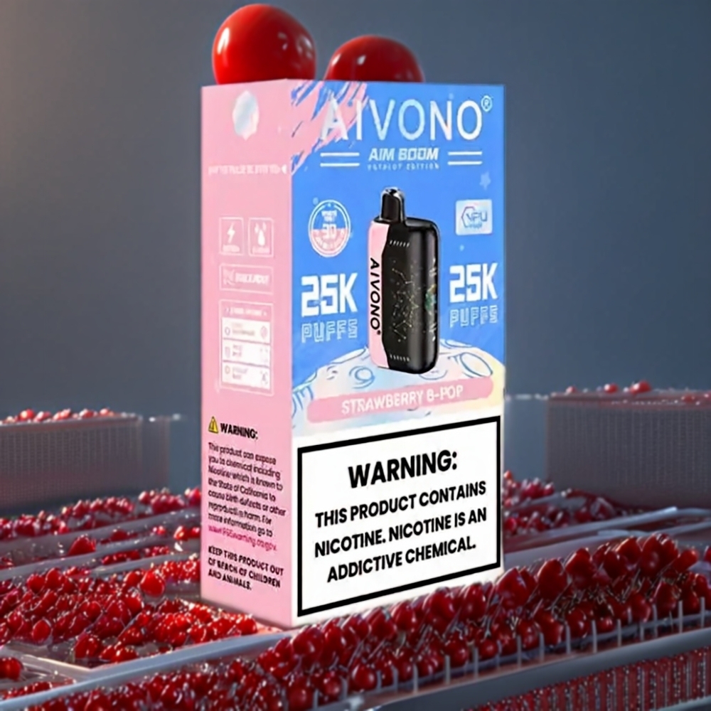Aivono Aim Boom Belgique Grossiste 25000 Puffs 650mAh Vape Fraise B-Pop