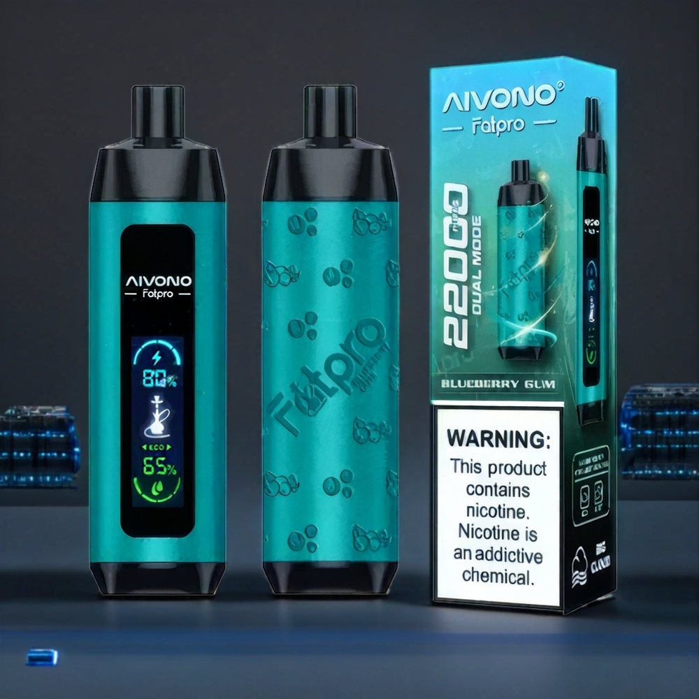 Aivono Aim Fatpro Belgique Grossiste 22000 Puffs 5 Nicotine 28ml E-liquid Vape Myrtille