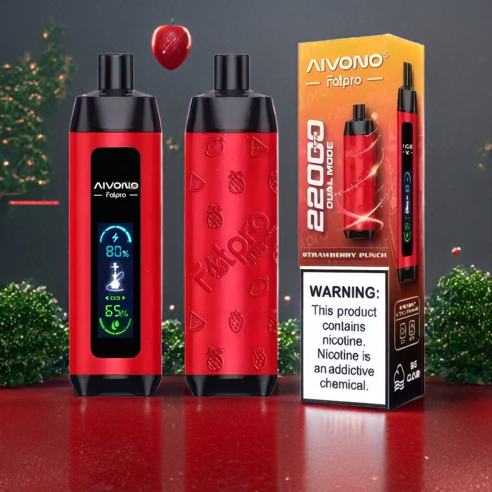 Aivono Aim Fatpro Belgique Grossiste 22000 Puffs et 10 Saveurs Vape Fraise Punch