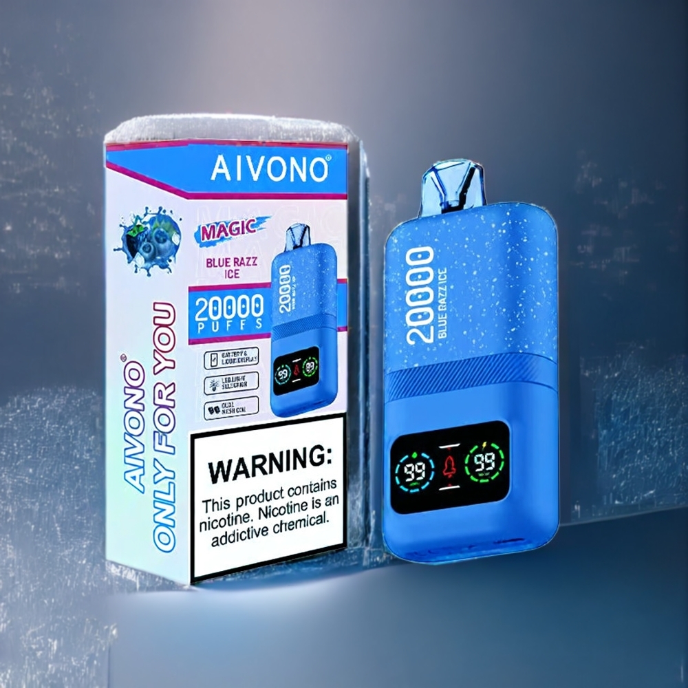 Aivono Aim Magic 20 000 Puffs Belgique Grossiste - 26ml E-Liquide et Rechargeable Type-C - Blue Razz Ice