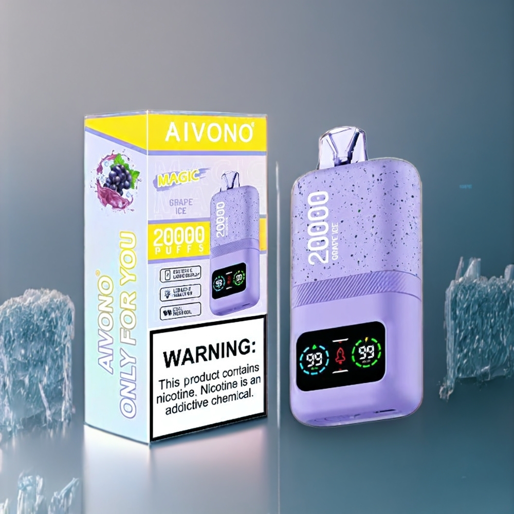 Aivono Aim Magic 20000 Puffs Vape Glace Raisin Belgique Grossiste 26ml 5 Nicotine