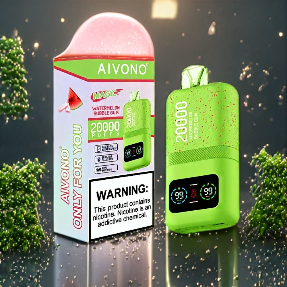 Aivono Aim Magic Belgique Grossiste 20000 Puffs E-liquide 26ml Pastèque Bubble Gum