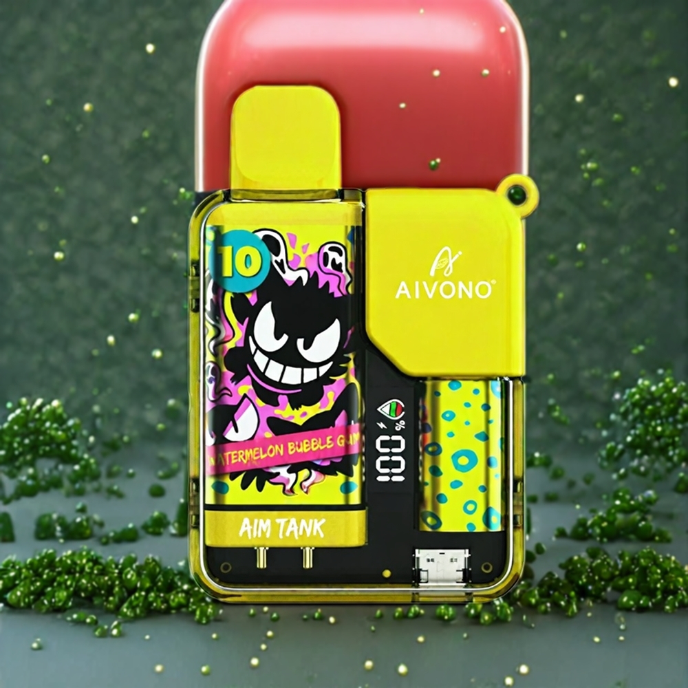 Aivono Aim Tank 9500 Puffs Belgique Grossiste 18ml Gomme Bulle Pastèque LCD