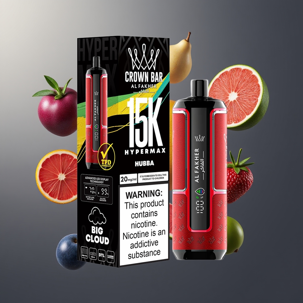 Al Fakher Crown Bar 15K Hypermax Belgique Grossiste 22ml 15 000 Puffs DTL
