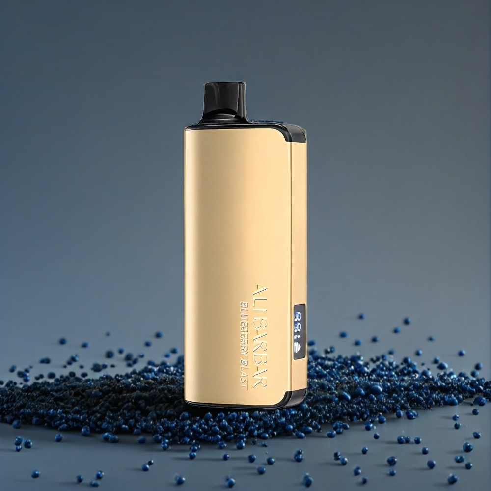 Alibarbar Ingot 9000 Puffs Belgique Grossiste 22ml E-liquide Capacité et 2350mah Batterie Bleu Myrtille Explosion