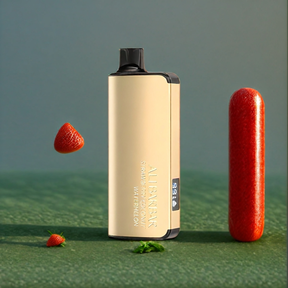 Alibarbar Lingot 9000 Puffs Vape Fraise Noix de Coco Pastèque Belgique Grossiste 22ml 2350mah