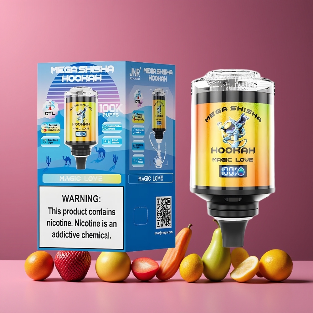 Amour Magique JNR Mega Shisha Hookah 100K 2200mAh Type-C Belgique Grossiste 2 Nicotine