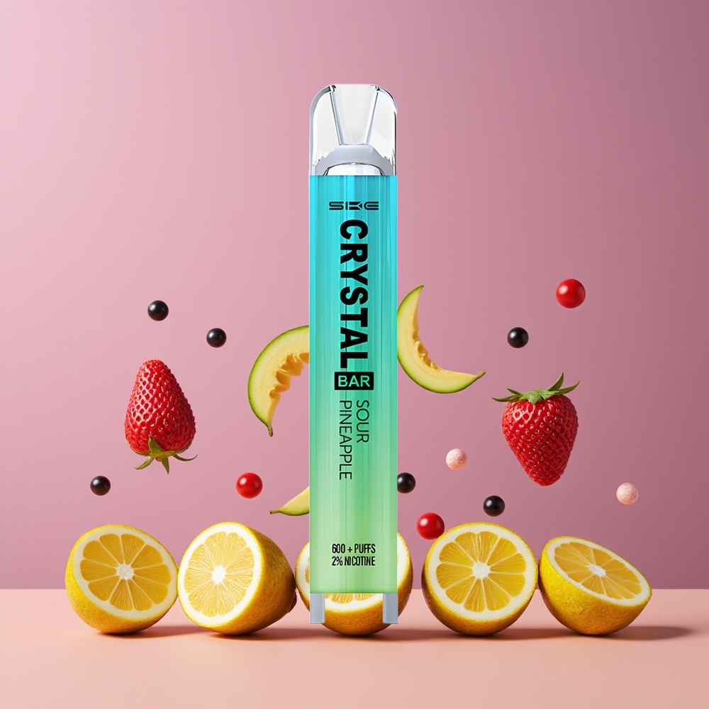 Ananas Acidulé Glace SKE Crystal Bar 600 Puffs Belgique Grossiste 2 500mAh