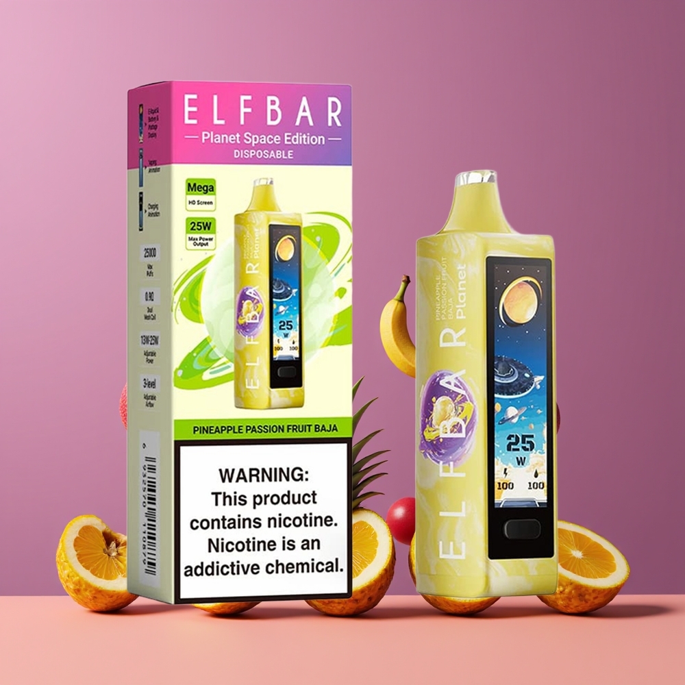 Ananas Fruit de la Passion ELF BAR Planet 25000 Puffs Belgique Grossiste 18ml 800mAh
