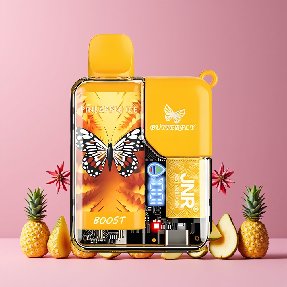 Ananas Glace JNR Butterfly 8500 Puffs Belgique Grossiste 1200mAh 15ml