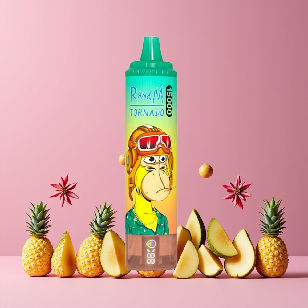 Ananas Glace RandM Fumot Tornado 15000 Puffs 25ml Belgique Grossiste Mesh Coil
