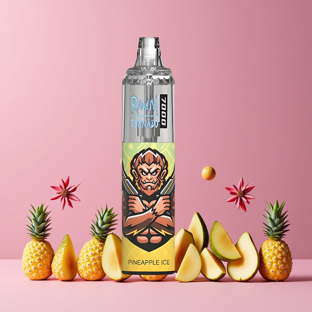Ananas Glace RandM Fumot Tornado 7000 Puffs 14ML Belgique Grossiste Mesh Coil Type-C