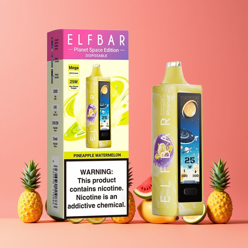 Ananas Pastèque ELF BAR Planet 25000 Puffs Belgique Grossiste 18ml Mesh