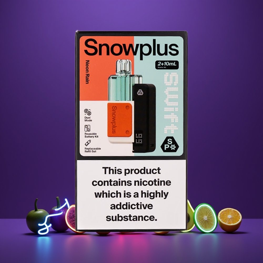 Arc-en-ciel Néon Snowplus Swift 5000 Puffs 2 10 ml Belgique Grossiste Dual Mesh