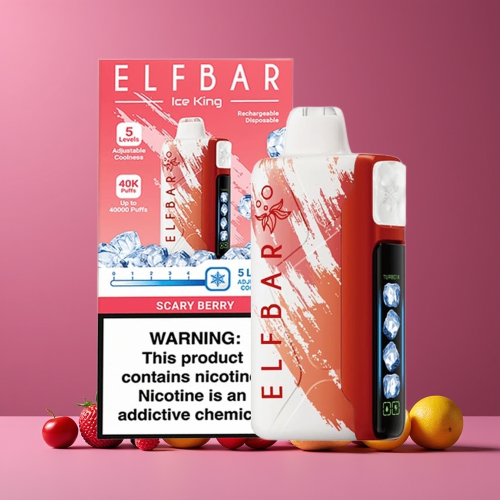 Baie Effrayante ELF BAR Ice King 40000 Puffs Belgique Grossiste 20ml 5 Nicotine