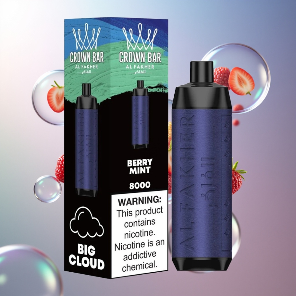 Baie Menthe Al Fakher Crown Bar 8000 Puffs Belgique Grossiste 18ml 600mAh