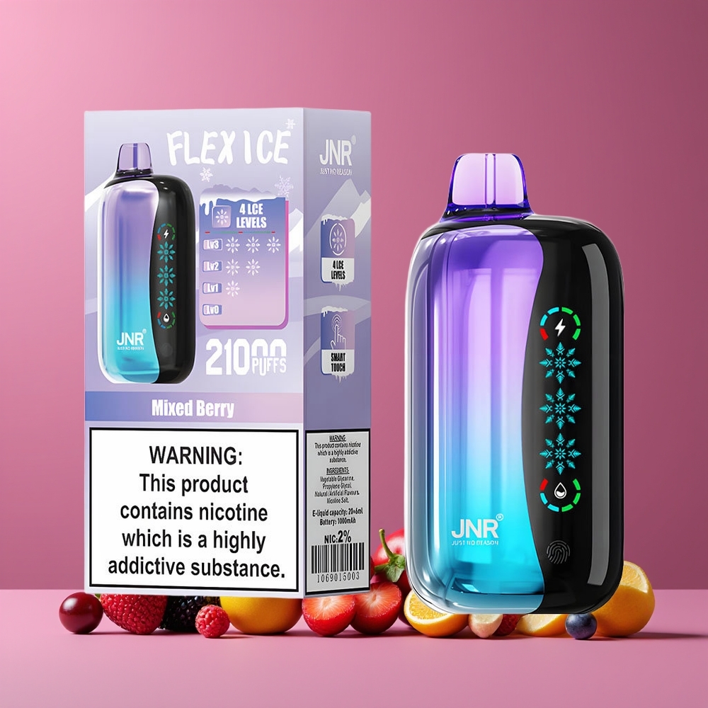 Baies Mixtes JNR Flex Ice 21000 Puffs Belgique Grossiste 26ml Ice Adjustable