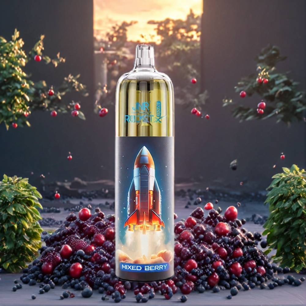 Baies Mixtes JNR Rocket X 12400 Puffs Belgique Grossiste Type-C Rechargeable et 22ml E-liquide