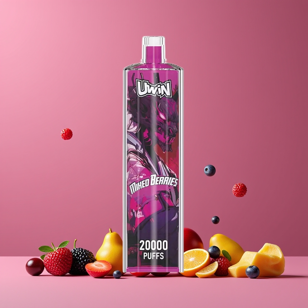 Baies Mixtes Uwin Shisha Crystal 20000 Puffs Belgique Grossiste 22ml Mesh Coil