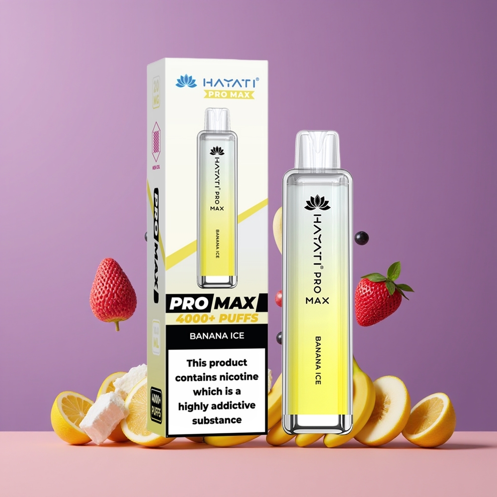 Banane Glacée Hayati Pro Max 4000 Puffs Belgique Grossiste 5 Nicotine 1400mAh
