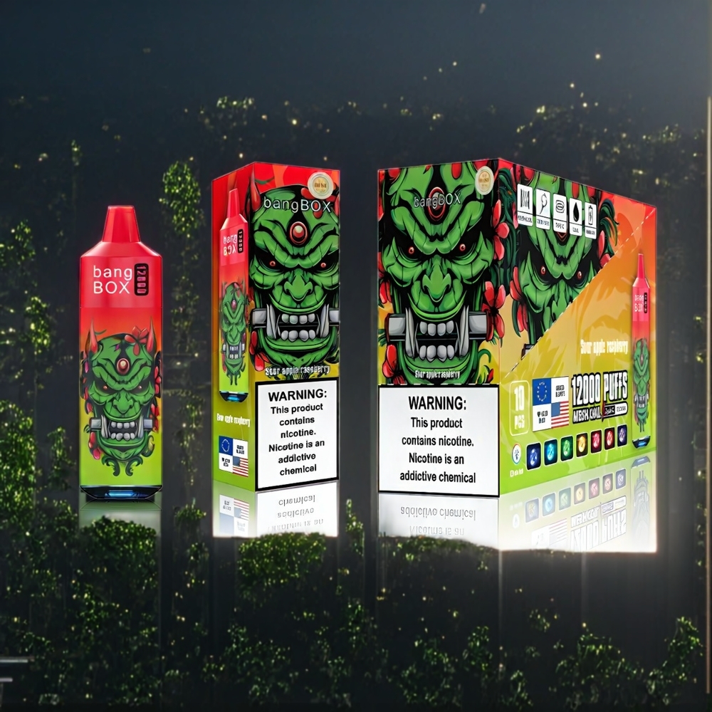 Bang Box 12000 Puffs Vape Pomme Verte Framboise Belgique Grossiste 23ML 5