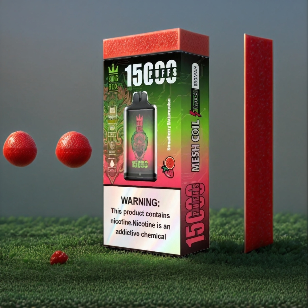 Bang Box 15000 Puffs Vape Fraise Pastèque Belgique Grossiste 23ml 5