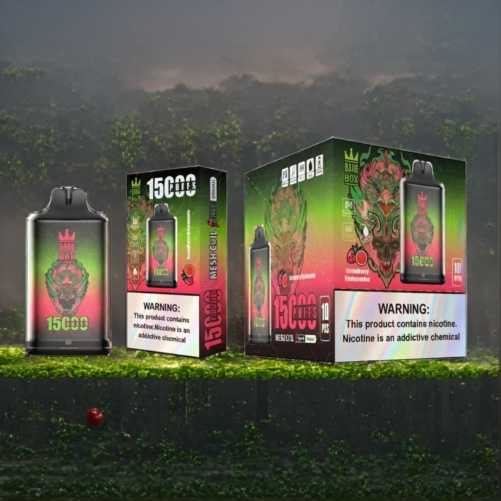 Bang Box 15000 Puffs Vape Fraise Pastèque Belgique Grossiste 23ml 5