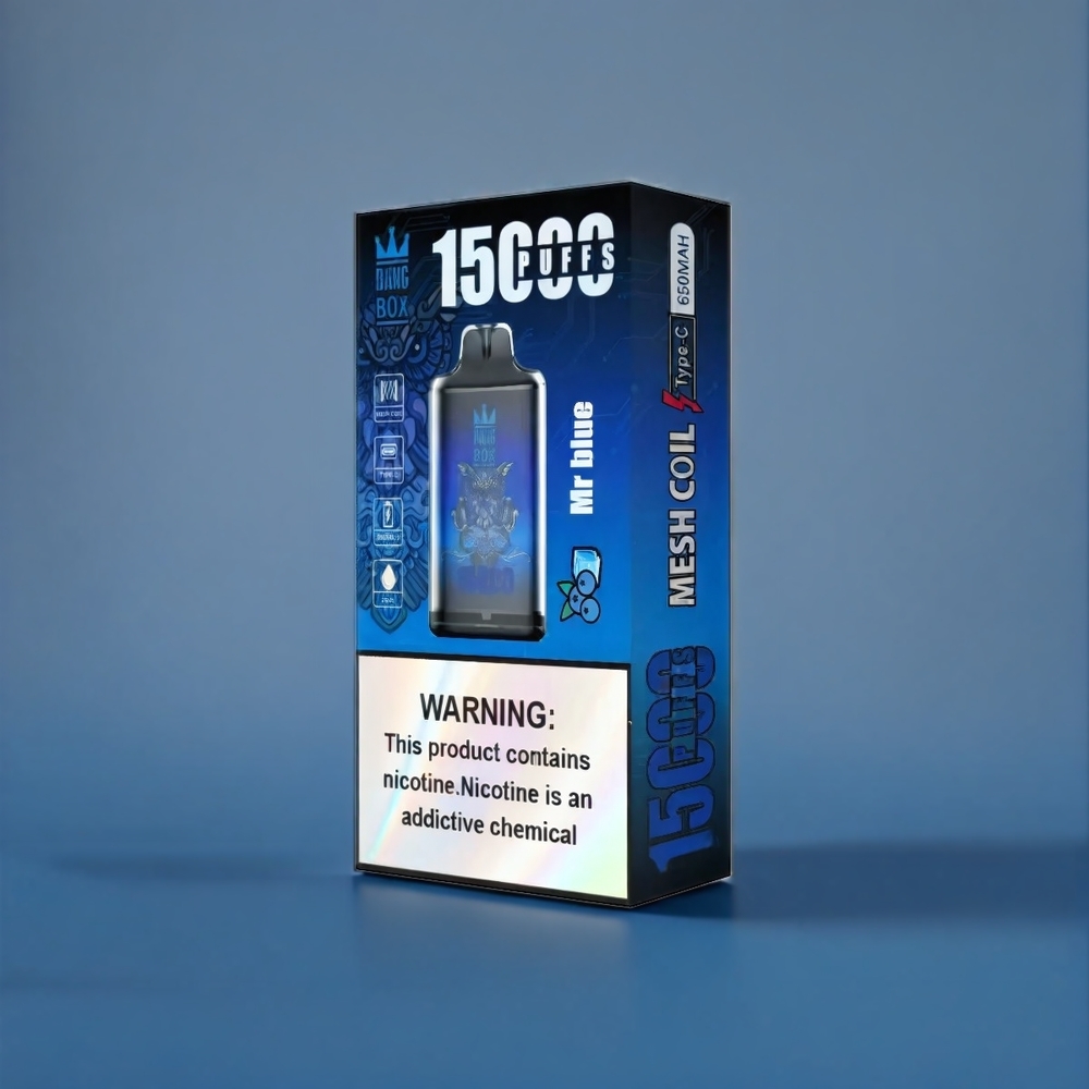 Bang Box 15000 Puffs Vape Monsieur Bleu 23ml 5 Belgique Grossiste