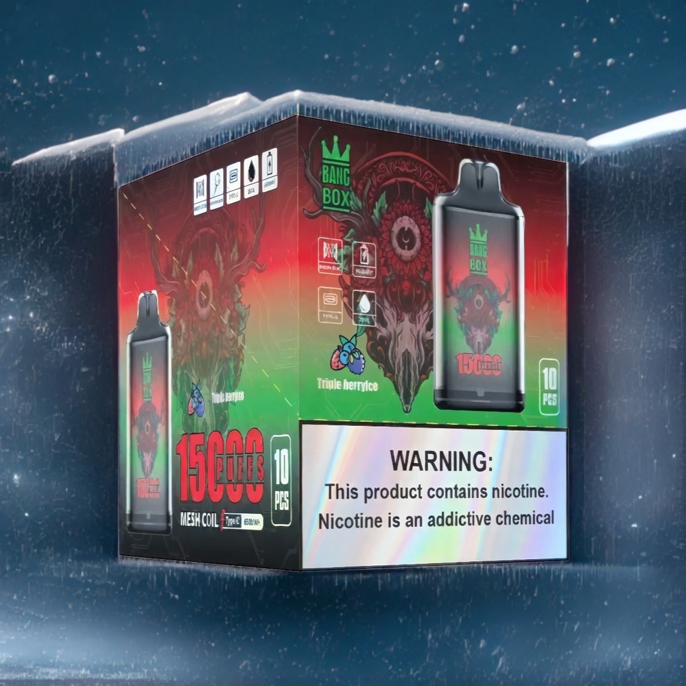 Bang Box 15000 Puffs Vape Triple Baies Glacées Belgique Grossiste 23ml 5 TYPE-C