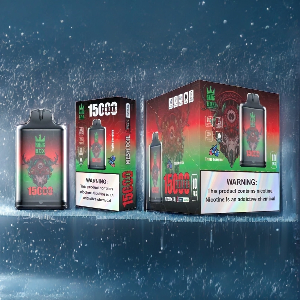 Bang Box 15000 Puffs Vape Triple Baies Glacées Belgique Grossiste 23ml 5 TYPE-C
