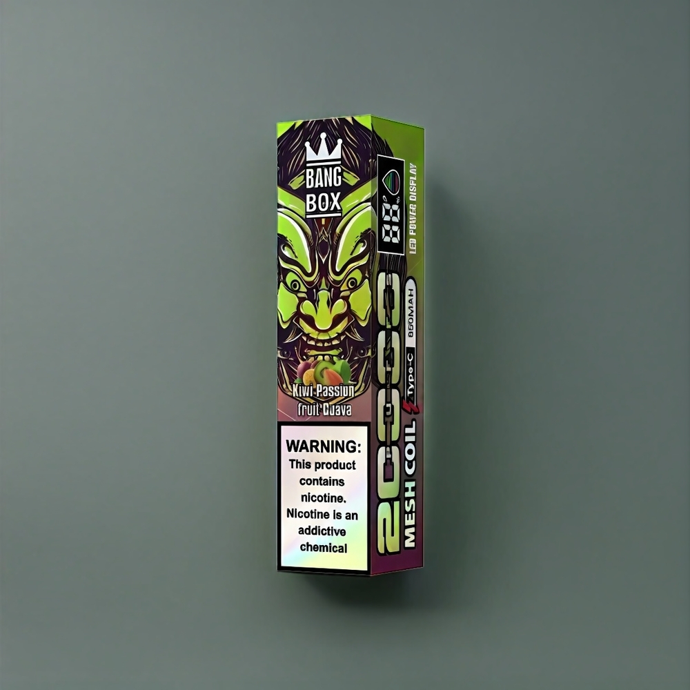 Bang Box 20000 Puffs Belgique Grossiste - Kiwi Fruit de la Passion Goyave 0 Nicotine 850mAh Rechargeable