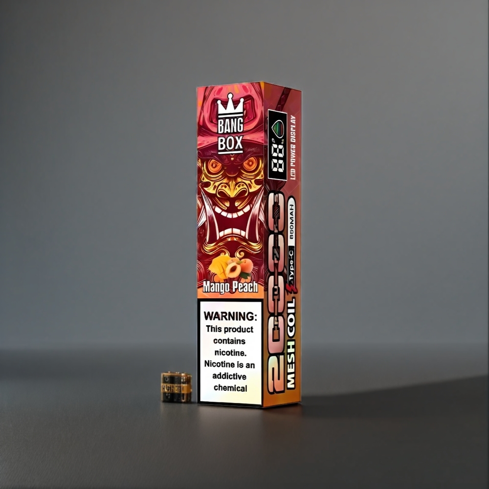 Bang Box 20000 Puffs Belgique Grossiste - Mangue Pêche 35ml E-Liquide 850mAh