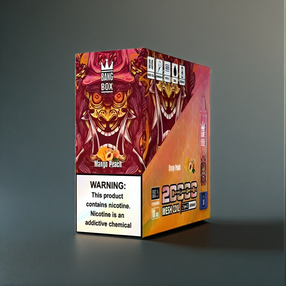 Bang Box 20000 Puffs Belgique Grossiste - Mangue Pêche 35ml E-Liquide 850mAh