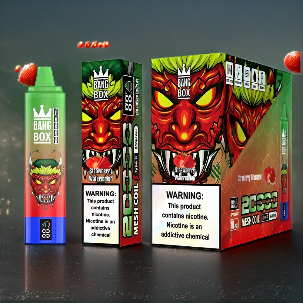 Bang Box 20000 Puffs Belgique Grossiste Fraise Pastèque 35ml E-Liquide 850mAh Rechargeable