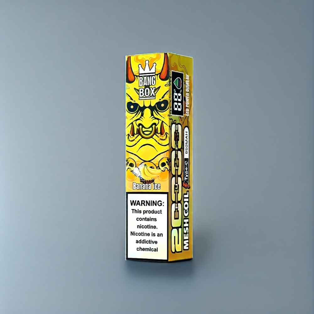 Bang Box 20000 Puffs Belgique Grossiste Vape Banane Glacée 0 Nicotine 35ml E-Liquid