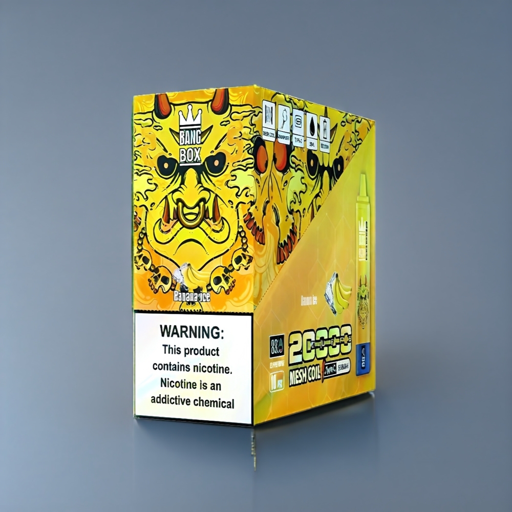 Bang Box 20000 Puffs Belgique Grossiste Vape Banane Glacée 0 Nicotine 35ml E-Liquid