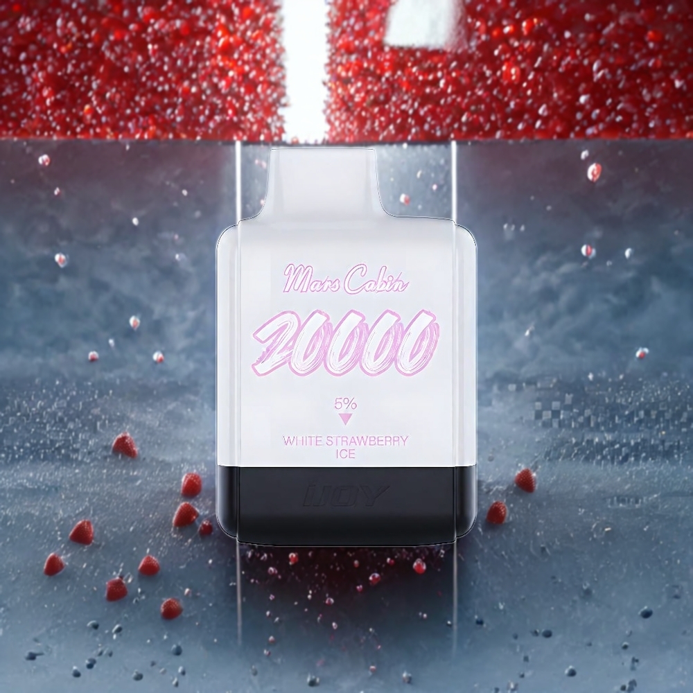 Blanche Fraise Glacée IJOY Mars Cabin 20000 Puffs Belgique Grossiste 20ML 05 Ohm