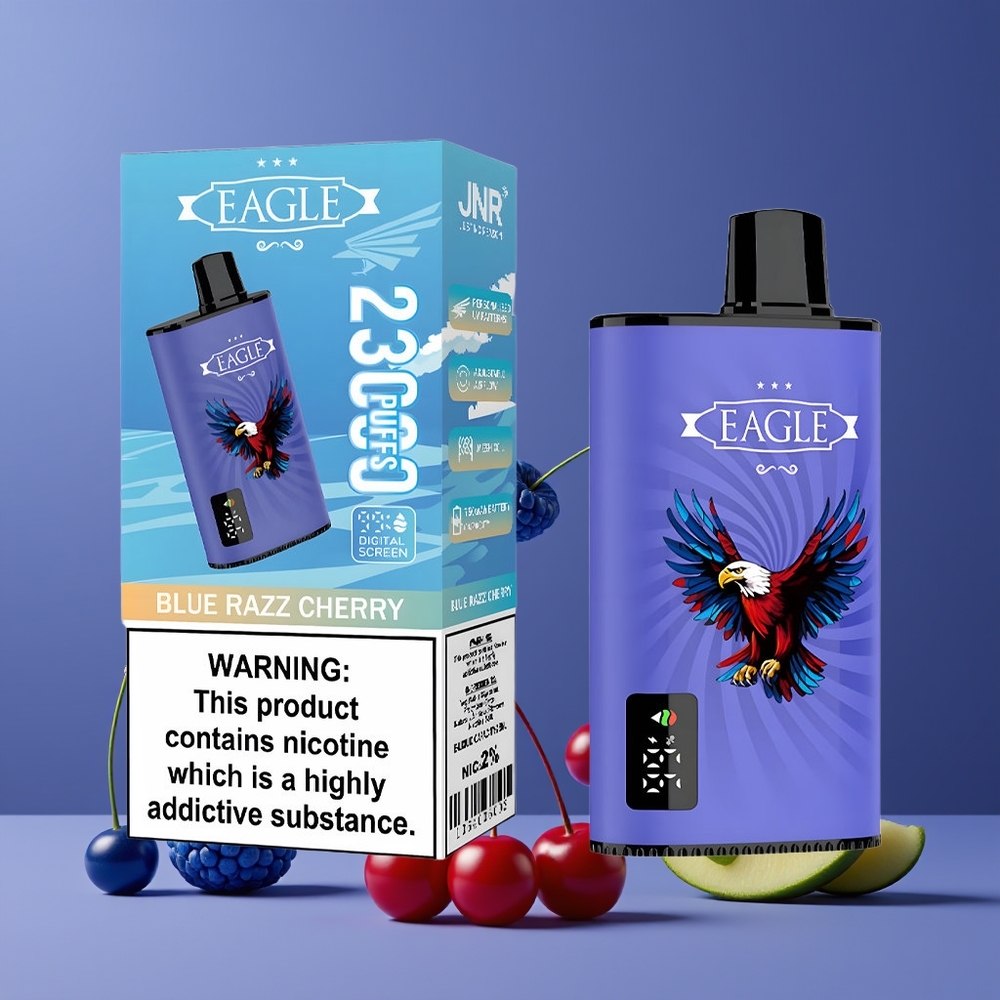 Bleu Framboise Cerise JNR Eagle Smart 23000 Puffs Belgique Grossiste 25ml 2