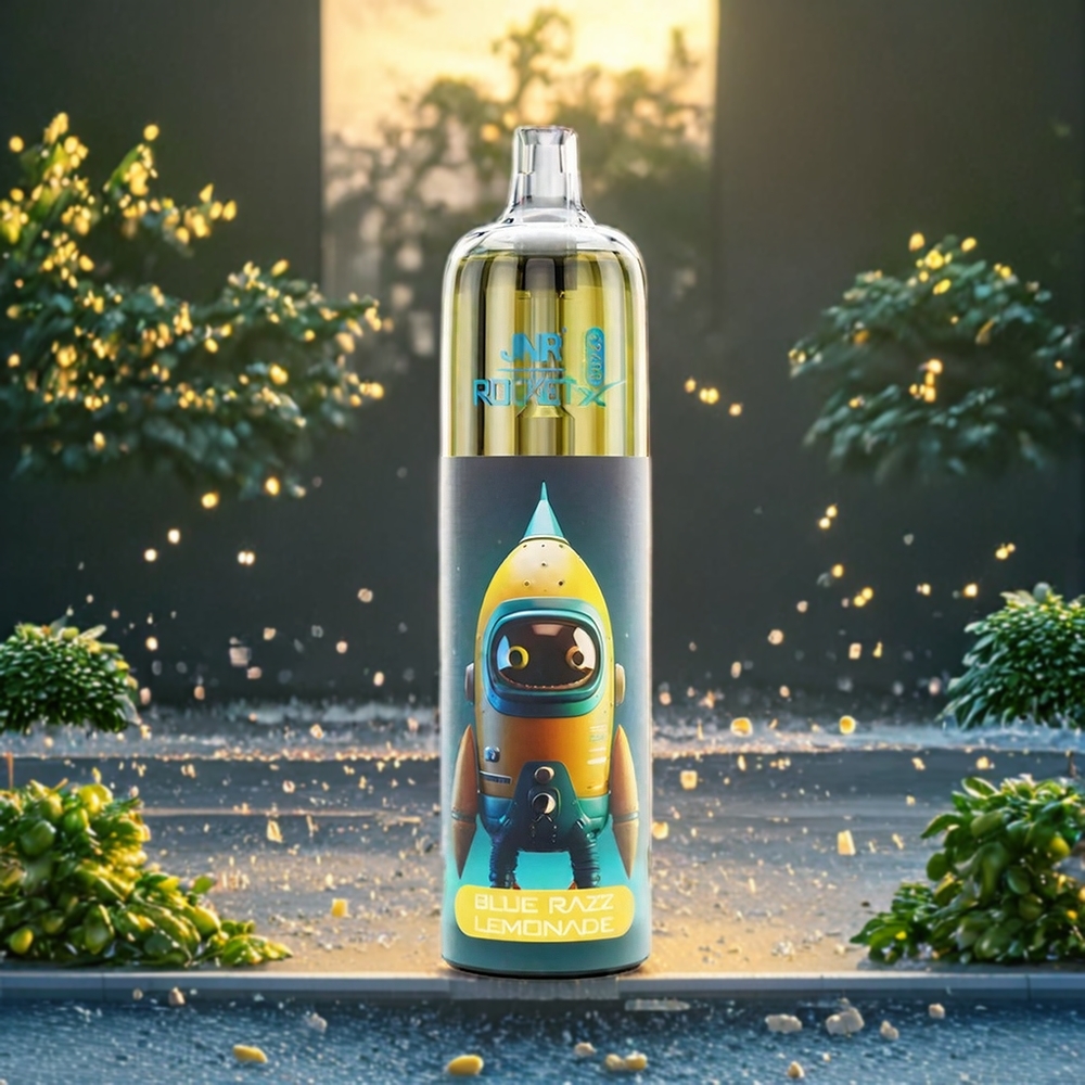 Bleu Framboise Citron JNR Rocket X 12400 Puffs Belgique Grossiste Rechargeable Type-C 22ml