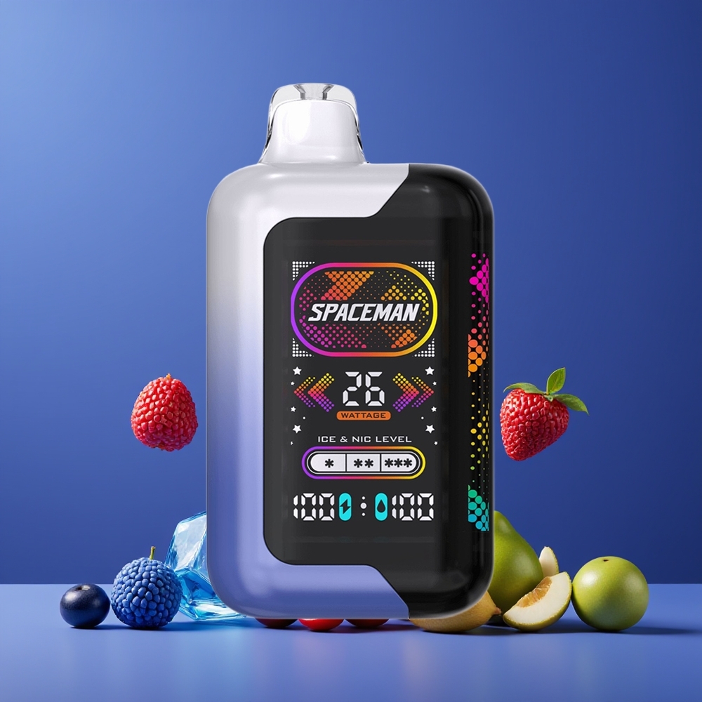 Bleu Framboise Glace SPACEMAN SP40000 2X20ml Belgique Grossiste 1000mAh 50mg
