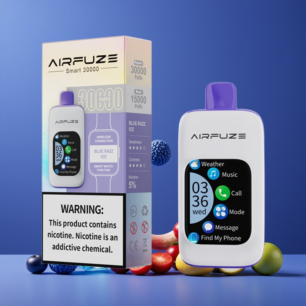 Bleu Framboise Glacée AirFuze Smart 30000 Puffs Belgique Grossiste 5 900mAh