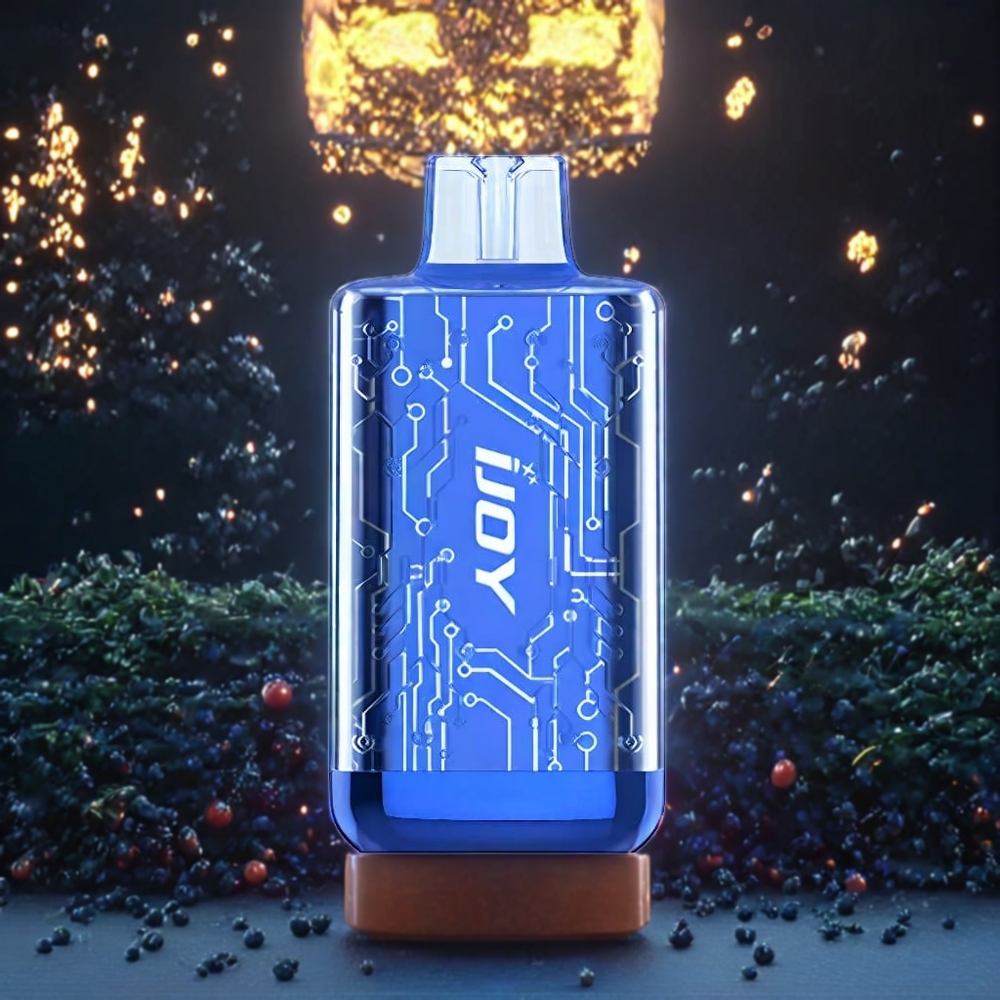 Bleu Framboise IJOY CYBER 5000 Puffs 13ml Belgique Grossiste 10 Ohm Vertical Dual Coil