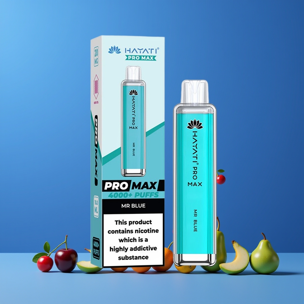 Bleu Hayati Pro Max 4000 Puffs Belgique Grossiste Rechargeable 5 Nicotine