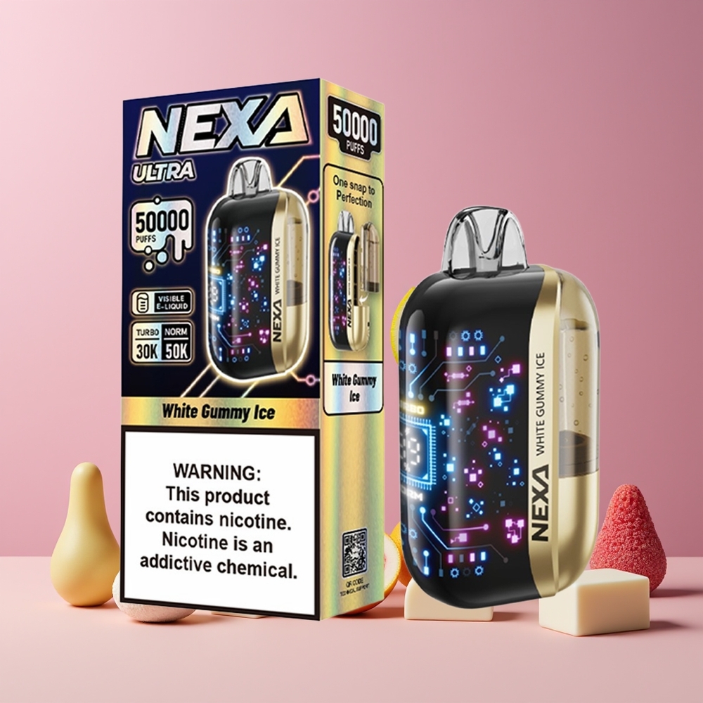 Bonbon Blanc Givré NEXA Ultra 50000 Puffs Belgique Grossiste 20ml 5