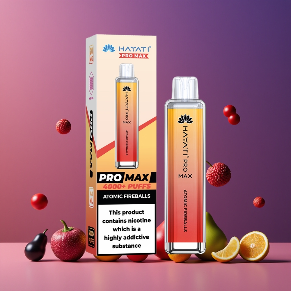 Boules de Feu Atomiques Hayati Pro Max 4000 Puffs Belgique Grossiste 5 Nicotine 1400mAh