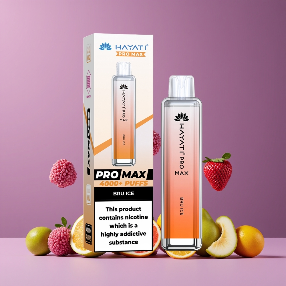 Bru Glacé Hayati Pro Max 4000 Puffs Belgique Grossiste 5 Nicotine 1400mAh