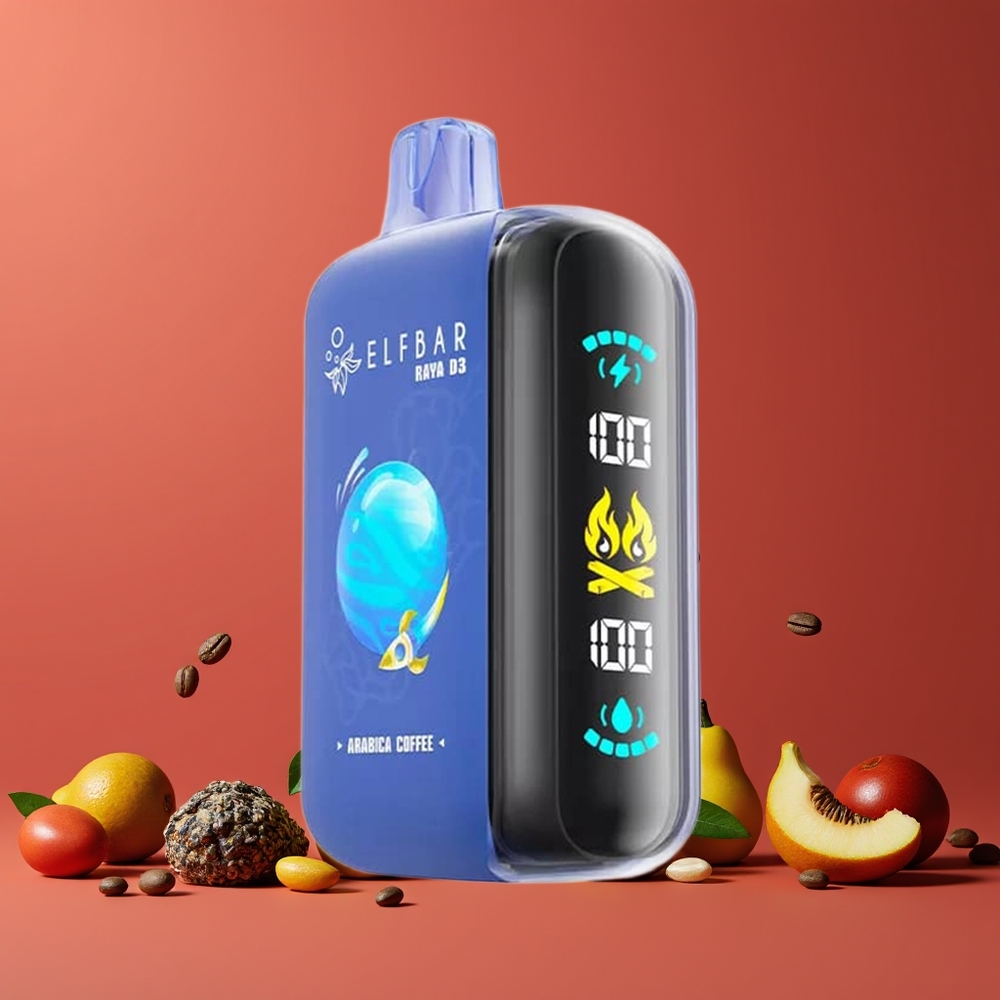 Café Arabique ELF BAR RAYA D3 25000 Puffs Belgique Grossiste 23ml Type-C