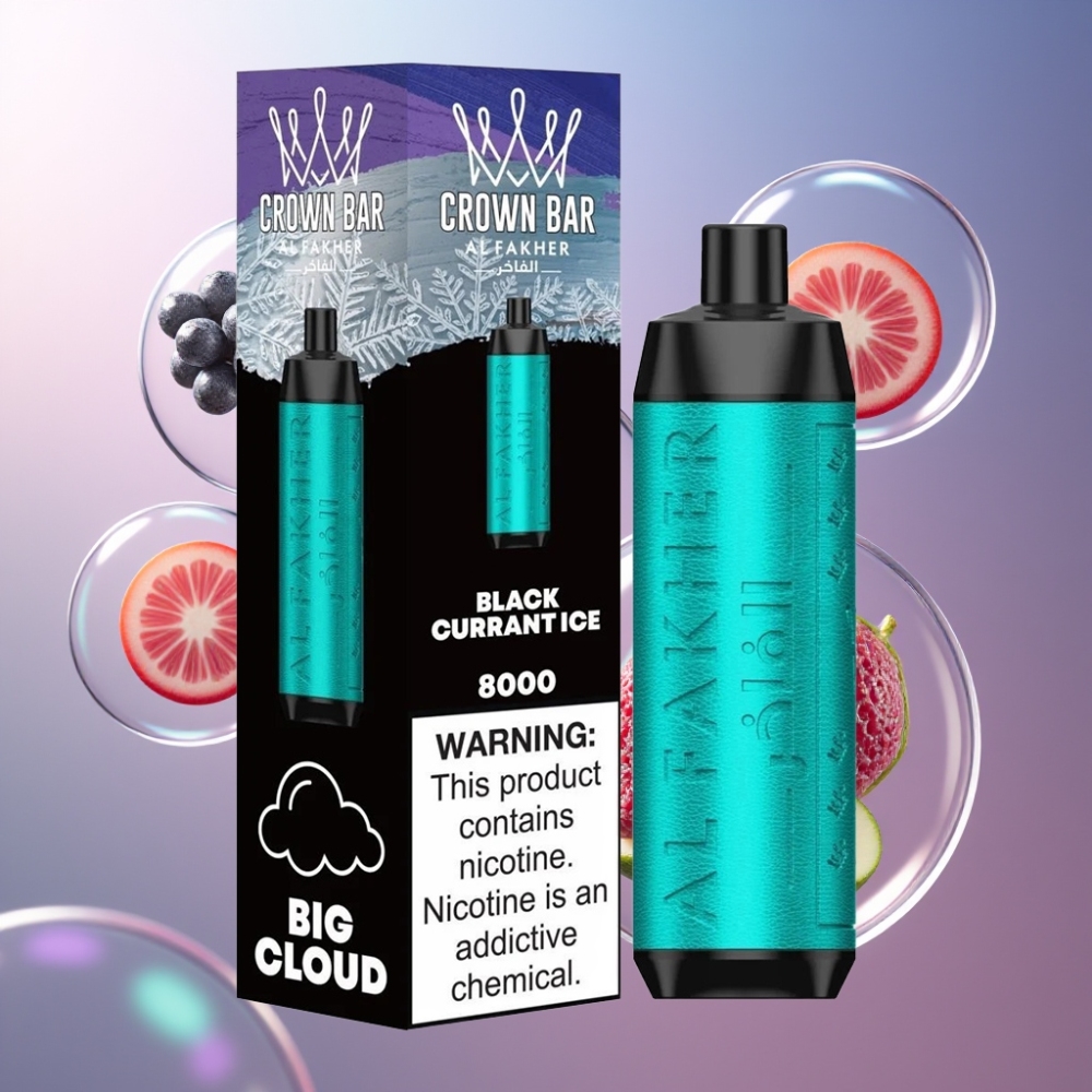 Cassis Glacé Al Fakher Crown Bar 8000 18ml 600mah Belgique Grossiste
